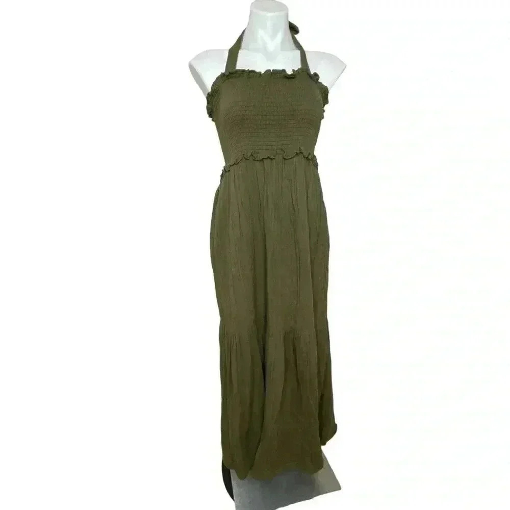 Rebecca Taylor La Vie maxi cotton halter maxi dress size medium